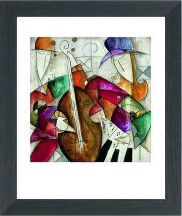 Tablou decorativ cubist Jam session II inramat