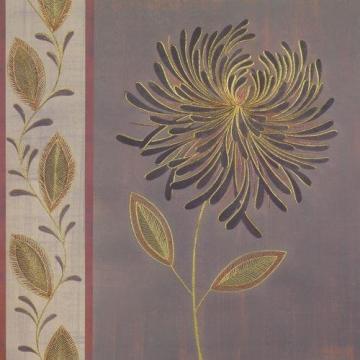 Tablou decorativ floral modern Opulent I cu foita aurie