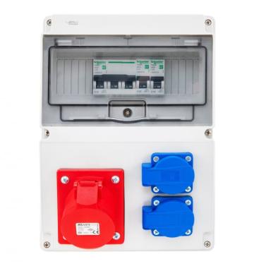 Tablou electric echipat cu o priza trifazica 32A 3P+N+E
