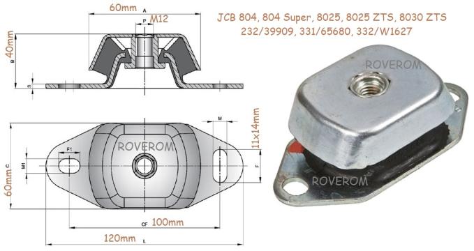 Tampon motor JCB 804, 804 Super, 8025, 8025 ZTS, 8030 ZTS