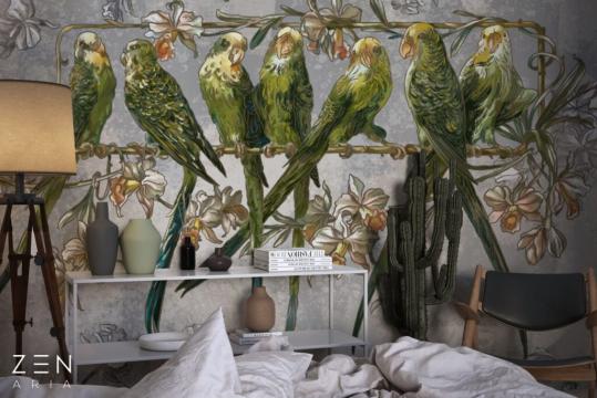 Tapet Parrot`s Garden