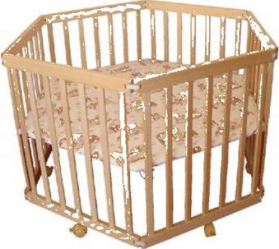Tarc hexagonal din lemn pentru bebe si copii Ioana