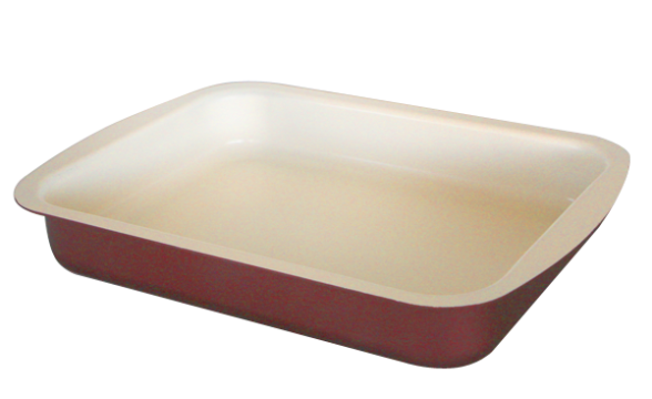 Tava Tango 35x25cm cu invelis ceramic antiaderent, maro