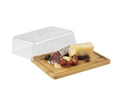 Tava bambus cu capac, 24 x 18,5 cm