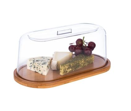Tava bambus cu capac, 28 x 14 cm