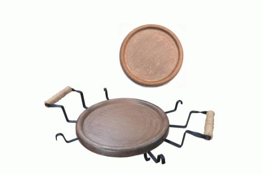 Tava ceramica D30cm cu suport metalic 32cm Raki Profi