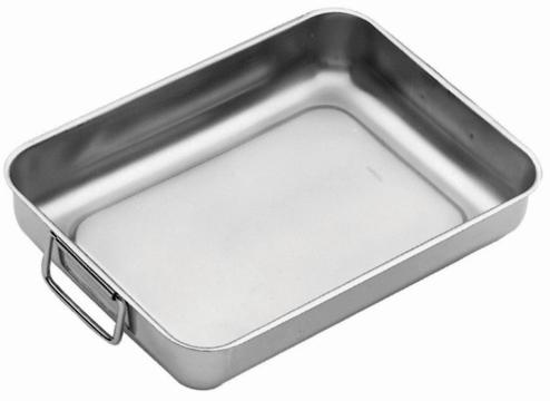 Tava inox cu manere, pentru cuptor Inoxriv Star 35x27xh5cm