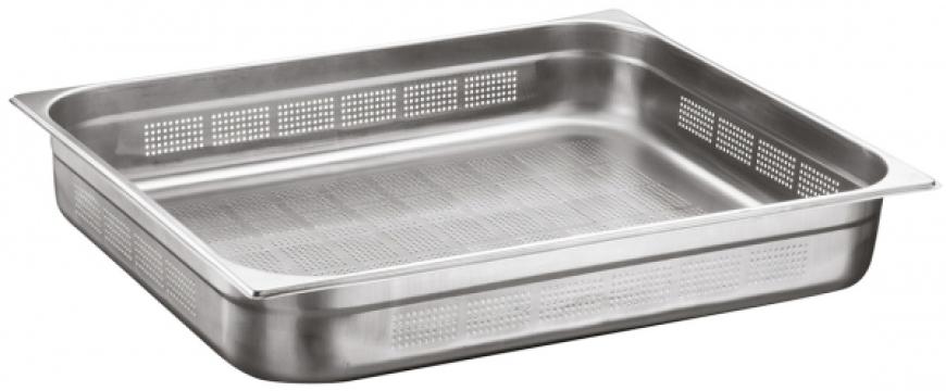 Tava inox perforata gastronorm Ozti 2/1 GNP 65x650x530mm 18l