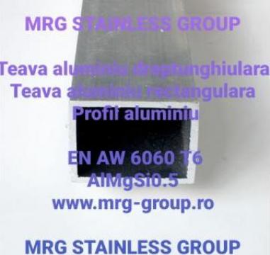 Teava aluminiu dreptunghiulara 50x30mm rectangulara, patrata