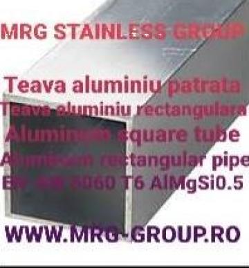 Teava aluminiu patrata 100x100x4 rectangulara EN-AW 6060 T6