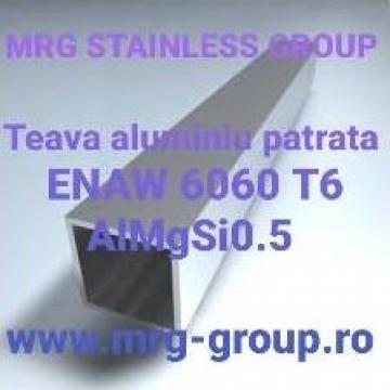 Teava aluminiu patrata 30x30x2mm, teava rectangulara inox