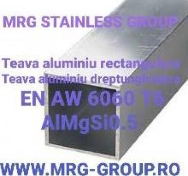 Teava aluminiu patrata 40x40x2mm rectangulara inox alama Al