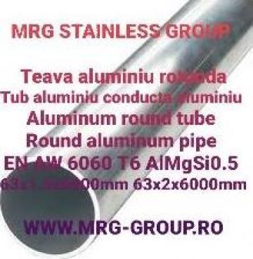 Teava aluminiu rotunda 63mm conducta tub EN-AW 6060 T6