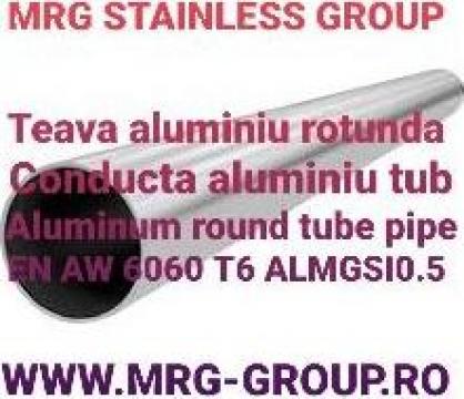 Teava aluminiu rotunda 76x1.6mm, conducta tub aluminiu, inox