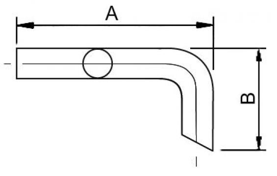 Teava de scurgere L=200 mm, 22 mm, pentru bain marie