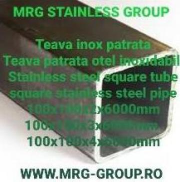 Teava inox patrata 100x100mm rectangulara, rotunda, aluminiu