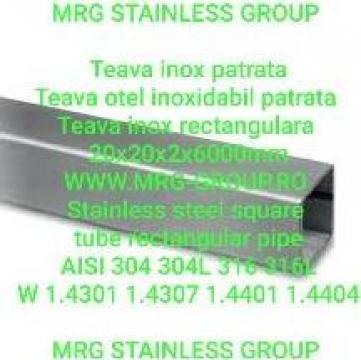 Teava inox patrata 20x20x2mm rectangulara, alama, aluminiu