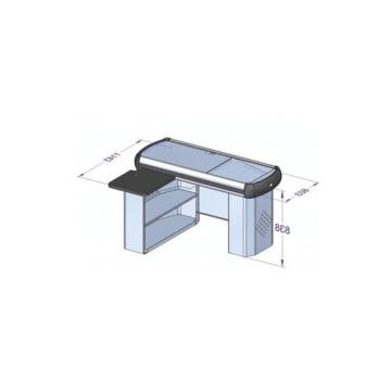 Tejghea 125 cm pentru casa de marcat