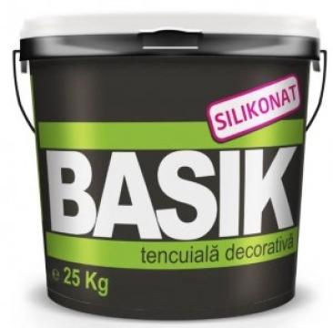 Tencuiala decorativa Basik Silikonat R15 alb / 25kg