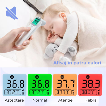 Termometru cu infrarosu pentru bebelusi, adulti si obiecte