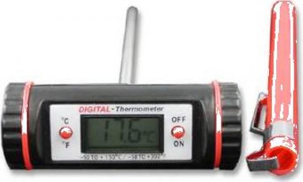 Termometru digital orizontal cu sonda
