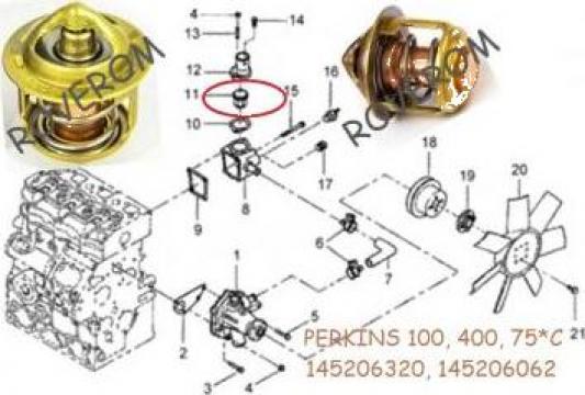 Termostat Perkins 102-04, 403D-07, 403D-11, 404C-15, 75*C