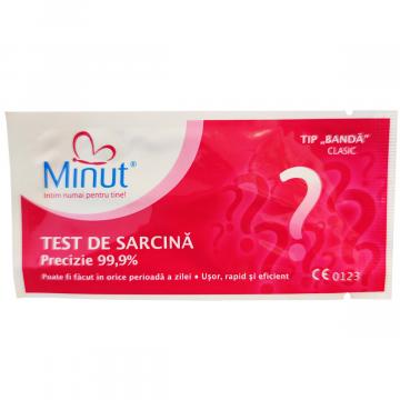 Test sarcina HCG urina, tip banda 2,5 mm - Minut (1 bucata)