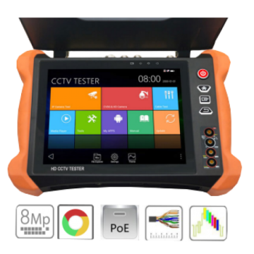 Tester CCTV profesional T9-MOVTADHS+ cu ecran de 8 inch, POE