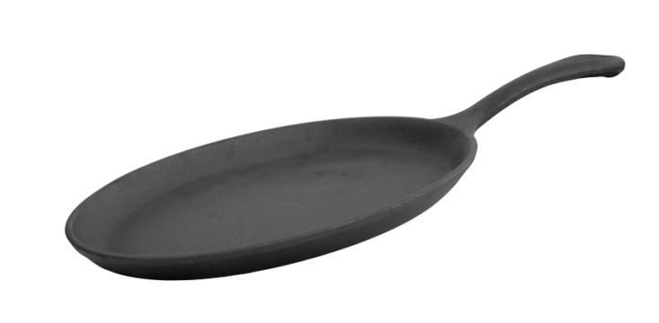 Tigaie fonta ovala cu maner 23,5x18cm Raki