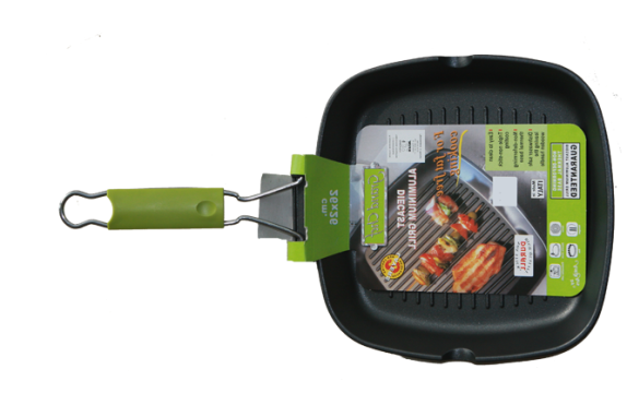 Tigaie grill Antik Ars 26x26xh4cm, aluminiu