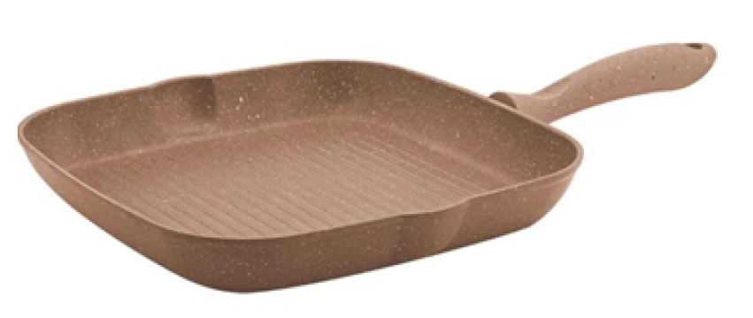 Tigaie grill Hascevher Granite 28x28cm, strat antiaderent