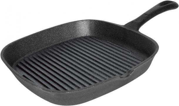 Tigaie grill din fonta striat 23x23 cm