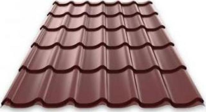 Tigla metalica cu grosimea de 0.4 pana 06 lucios/mat