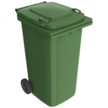 Tomberon gunoi pubela cu roti verde / 240litri