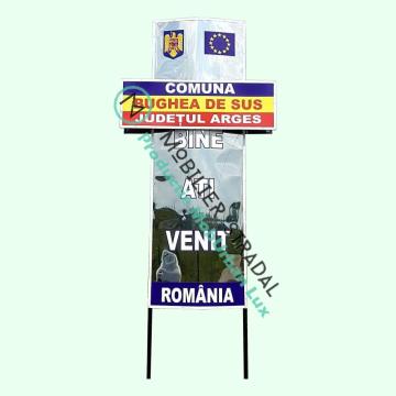 Totem intrare-iesire localitate din inox #T307