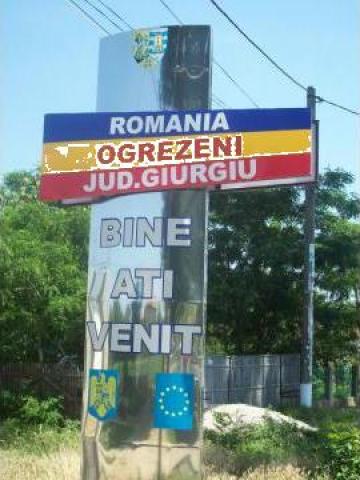 Totem intrare / iesire localitate din inox