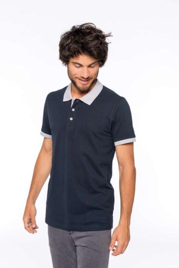 Tricou Men's two-tone pique polo shirt