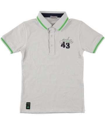 Tricou Polo, Boy Figo, alb, bumbac, baieti