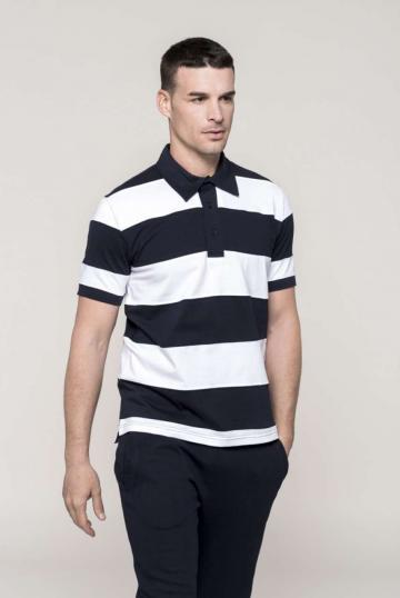 Tricou Ray - Sewn Stripe Short Sleeve Polo Shirt