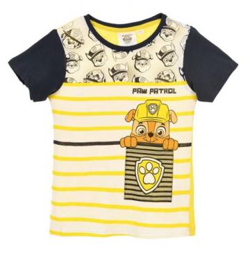 Tricou baieti, Paw Patrol, bumbac, galben