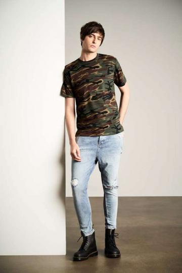 Tricou barbati Adult Midweight Camouflage Tee