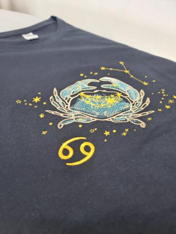Tricou brodat zodia Cancer