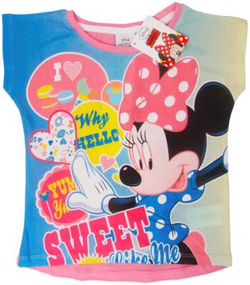 Tricou bumbac, fete, Minnie Sweet, Disney, multicolor
