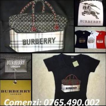 Tricou dama maneca scurta Burberry + geanta