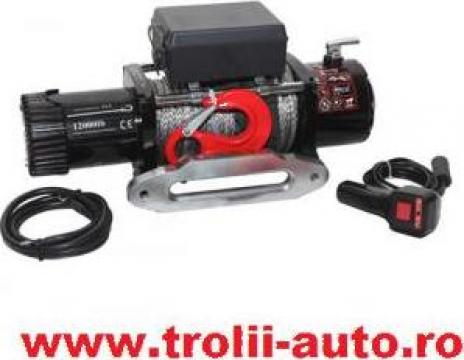 Troliu auto 12000lbs/ 12v LP cu sufa sintetica