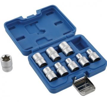 Trusa cu 9 tubulare torx E10-E24