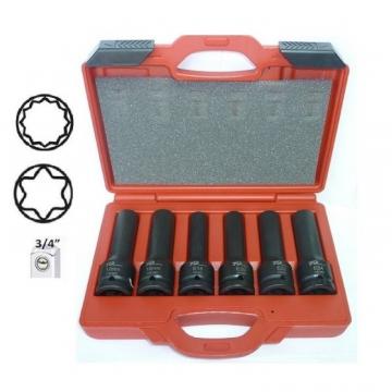 Trusa cu tubulare stelate si Torx de impact 3/4