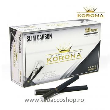 Tuburi tigari Korona Slim Black Carbon 120