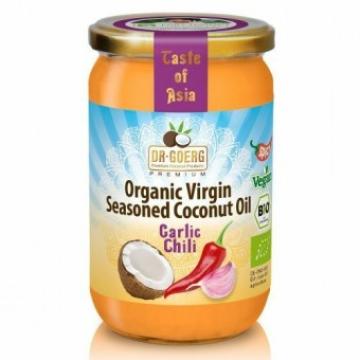 Ulei de cocos cu usturoi si chilli bio 190ml Dr. Goerg