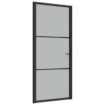 Usa de interior, 93x201,5 cm, sticla neagra mata
